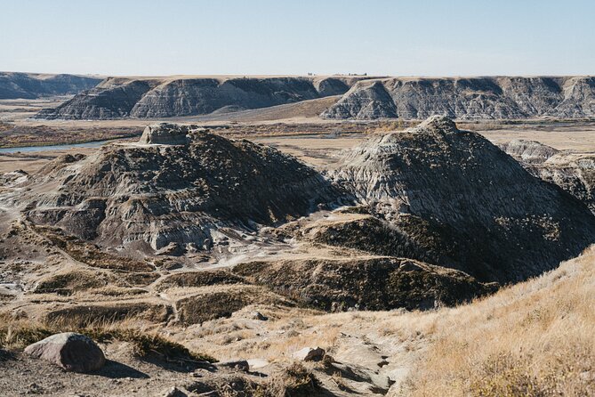 1 Day Drumheller Private Group Custom Tour: Calgary to Badlands - Seeing the valley from inside a giant T-Rex
