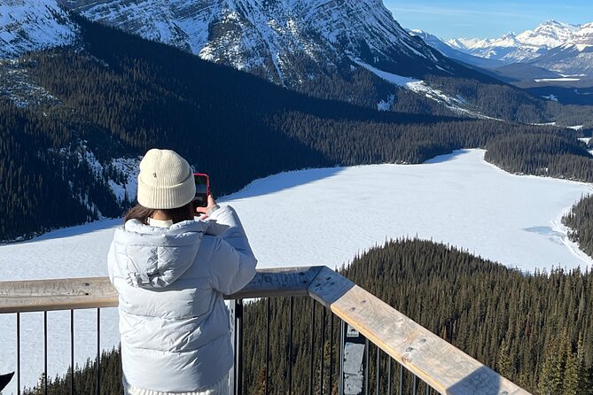 Abraham Ice Bubble/Sunwapta Falls,Snowshoeing,Icefield, Bow&Peyto - How weather changes the day