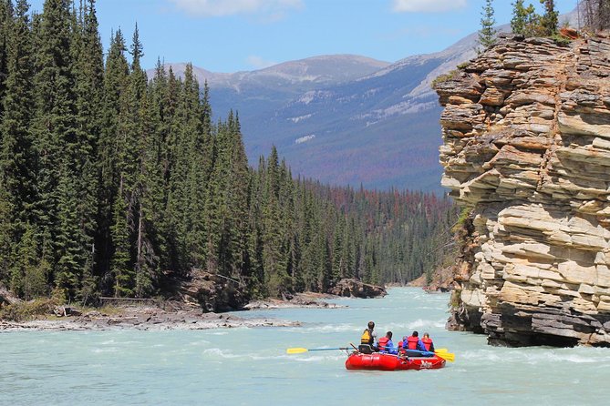 Athabasca Canyon Run Family Rafting: Class II Plus Rapids - From downtown Jasper to the roar of Athabasca Falls