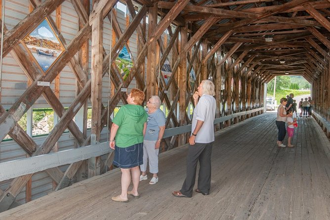 Back Country of the Fjord and the National Park - Walking across L’Anse-Saint-Jean’s covered bridge