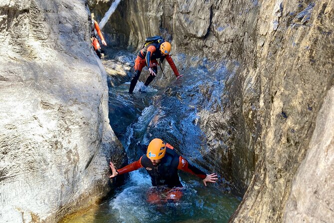 Banff Canyoning - Ghost Canyon (Intermediate Level) - Four rappels, with plenty between them
