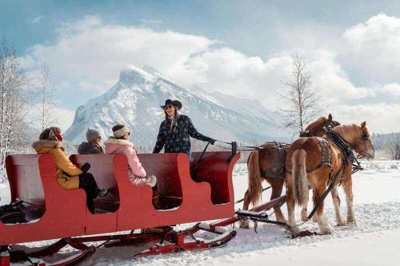 Banff: Family Friendly Horse-Drawn Sleigh Ride - Starting at the red stables on Sundance Road