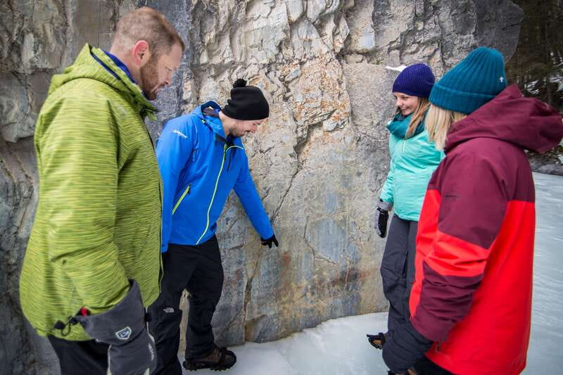 Banff: Grotto Canyon Icewalk - The icefalls and the hot chocolate stop