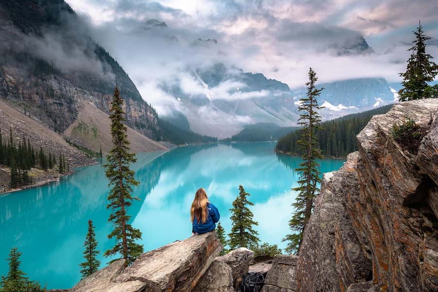 Banff: Lake Louise & Moraine Lake Half Day Tour - Passing Castle Mountain on the way to the lakes