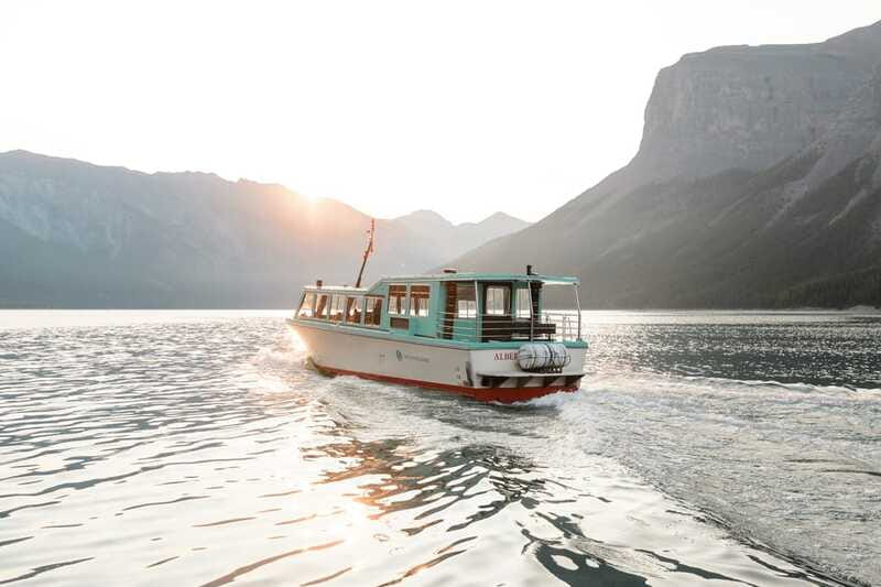 Banff: Lake Minnewanka Cruise - Minnewanka Landing beneath the water