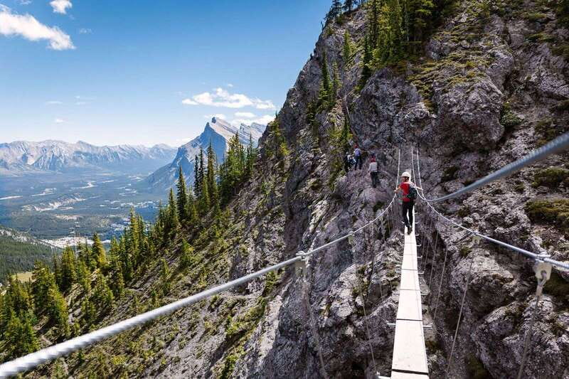 Banff: Mount Norquay 2.5 or 4-Hour Guided Via Ferrata Climb - Check-in, gear, and the ride uphill