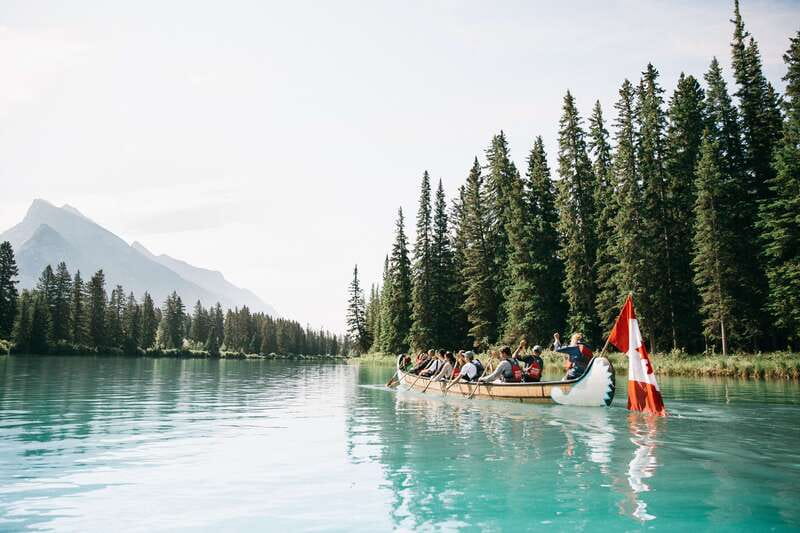 Banff National Park: Big Canoe River Explorer Tour - Paddling upstream with a guide
