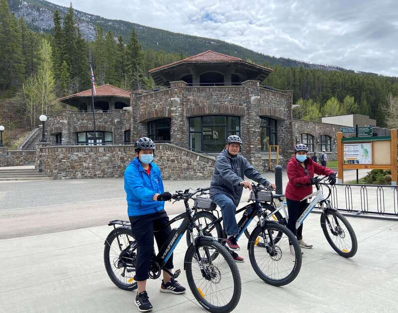 Banff Townsite: E-Bike Explorer - Bow Falls brings Banff’s natural drama close to town