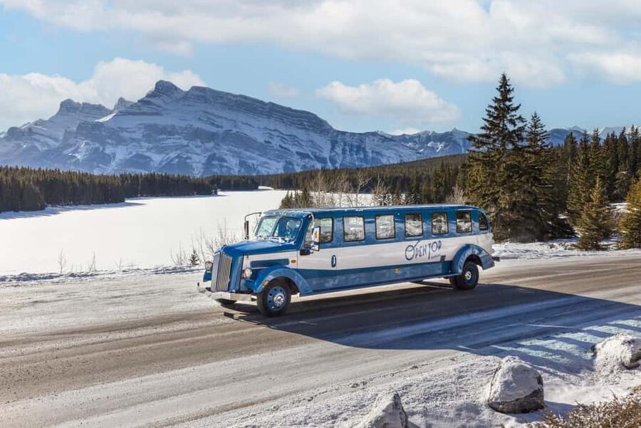 Banff: Winter Tour with Dinner & Nightrise at Banff Gondola - Banff Avenue, Bow Falls, and Hotel Views