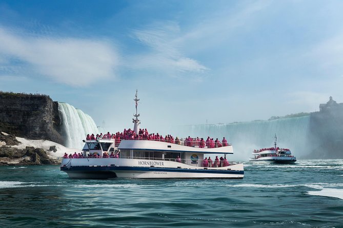 The Hornblower catamaran at the foot of the Horseshoe Falls, Niagara