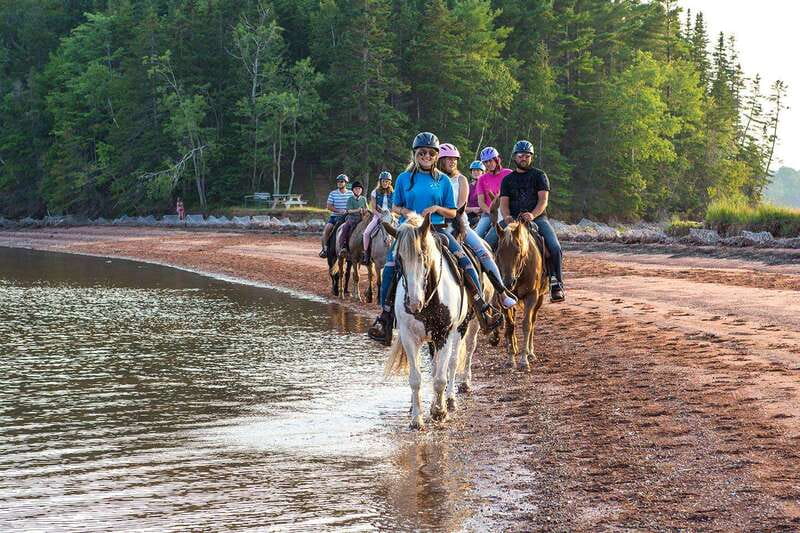 Brudenell: Family-Friendly Horse Ride goes on the Beach - From Brudenell stables to the Prince Edward Island shore