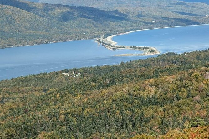 Cabot Trail Ingonish Beach & Green Cove Adventures in Cape Breton - St. Ann’s Bay from the lookoff