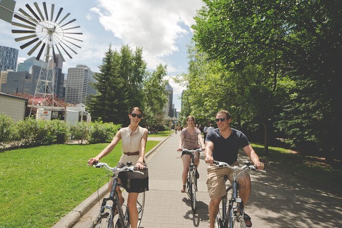 Calgary City Highlights 3 Hour Bike Tour, E-Bike Upgrade Avail. - Riding the Bow River for 30 minutes