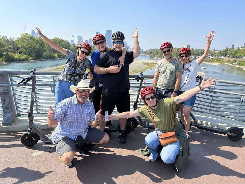 Calgary: E-Scooter City Highlights Tour - The middle rides fill out the city picture
