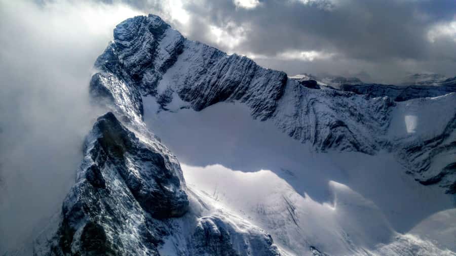 Canmore: 25-Minute Three Sisters Helicopter Tour - The Three Sisters from a new angle