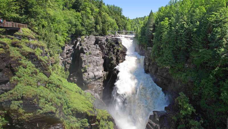 Canyon Sainte-Anne: Park Admission Ticket - Reaching the bottom of the 74-meter falls