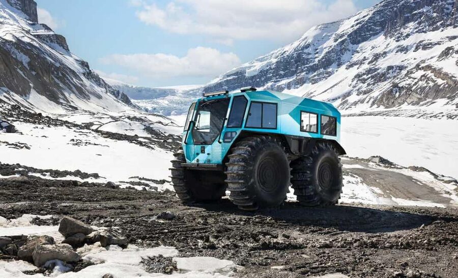 Columbia Icefield: Ice Odyssey Glacier Experience - Trying mountaineering equipment on the ice