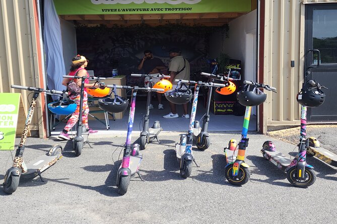 Experience Old Montreal on e-scooters with a local comedian - Starting in Old Montreal with Goofy Welldone
