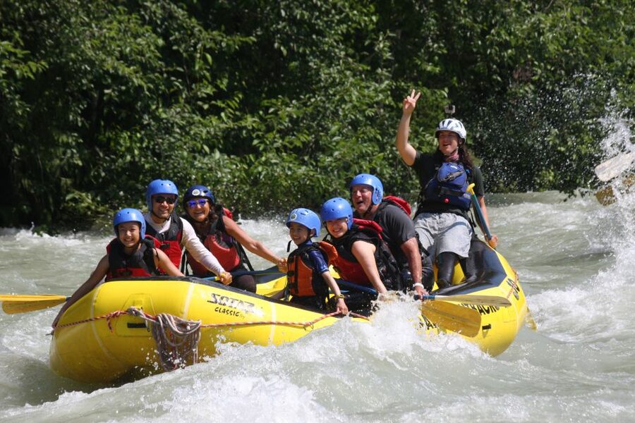 Family-Friendly Cheakamus Splash - Returning to the base for food and photos