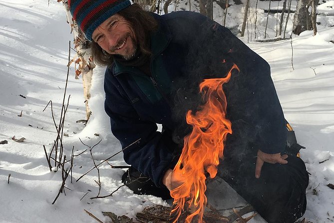 Fire Man Guided Snowshoe Tour in Mont-Tremblant - Into the forest with Alex or Richard