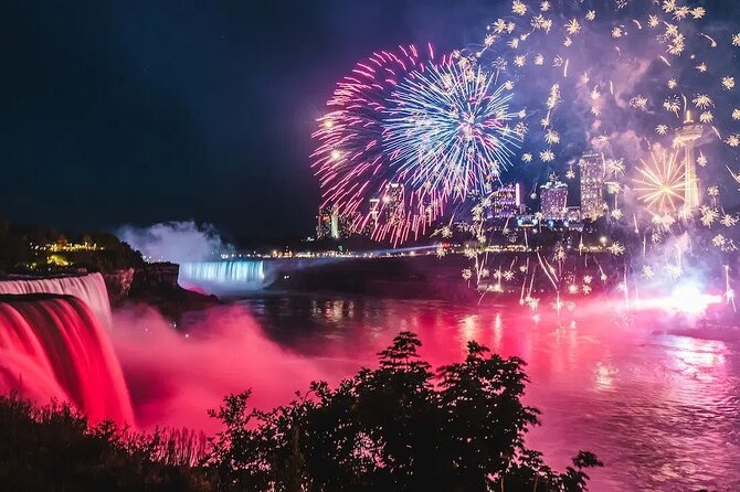 Fireworks and Falls Glow Canada Walking Tour and Skylon Tower - Timing, walking, and practical details