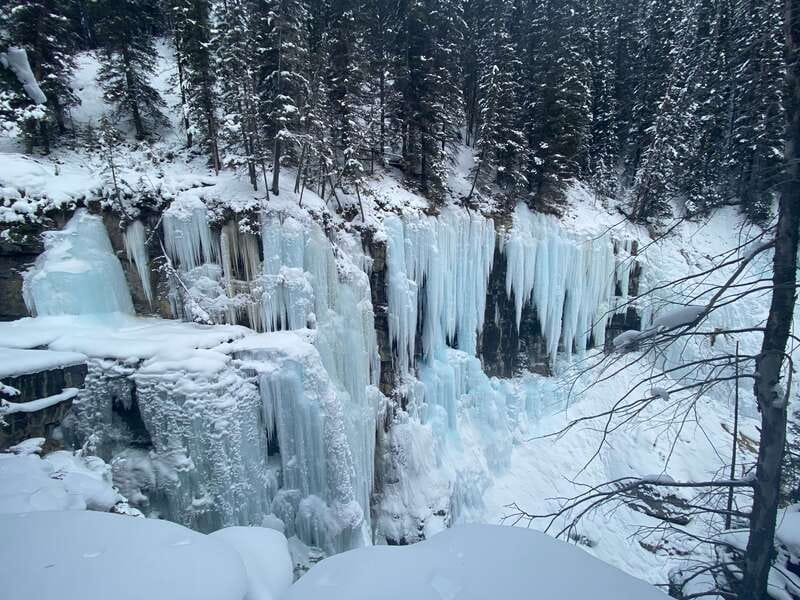 From Banff: Johnston Canyon Guided Icewalk - The first walk: entering the icy canyon