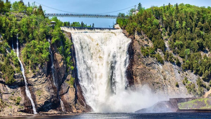 From Montréal: Québec City, River Cruise & Montmorency Falls - Montmorency Falls: a brief stop with a big view