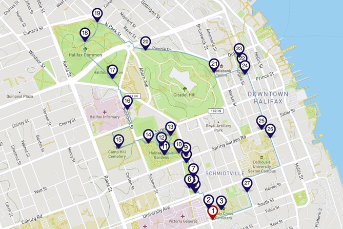 Halifax Churches, Gardens & Graveyards: a Smartphone Audio Walking Tour - Starting at South Park Street and South Street