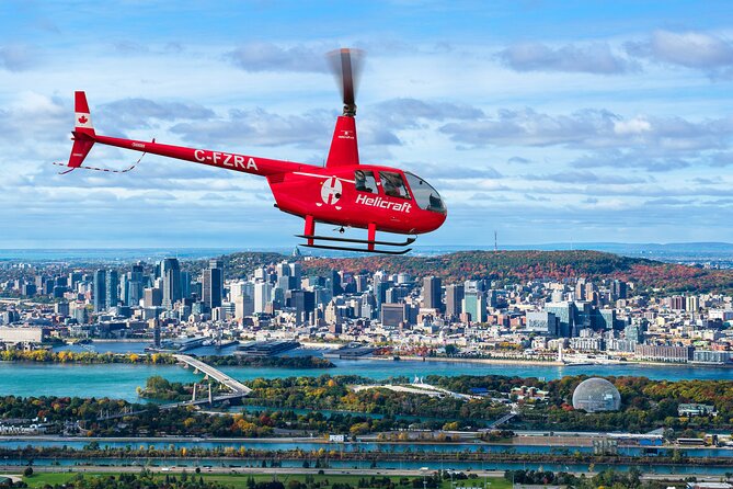 Helicopter Tour Over Montreal - Olympic Stadium from the air