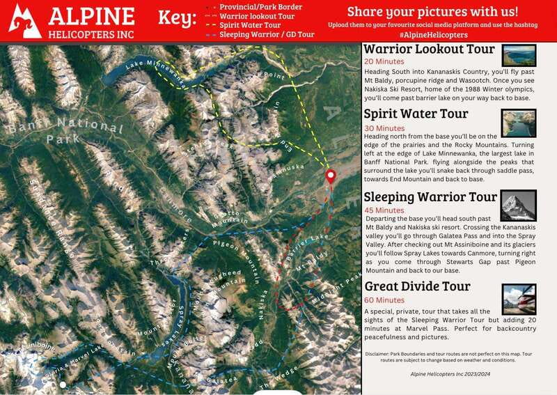 Kananaskis: 45 Minute "Sleeping Warrior" Helicopter Tour - Marvel Peak, Spray Lakes, and the return route