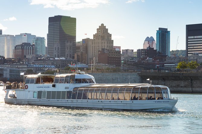 Le Bateau-Mouche Sightseeing Cruise in Montreal - The Olympic Tower and the view toward La Ronde