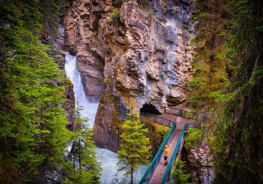 Louise, Moraine/Johnston Canyon, Minnewanka & Banff Town - Johnston Canyon and frozen waterfalls in winter