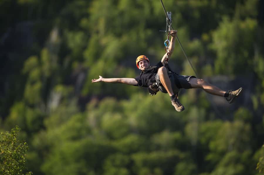 Mont-Catherine: Ziplines & Hike - The first 3,000-foot flight above the trees