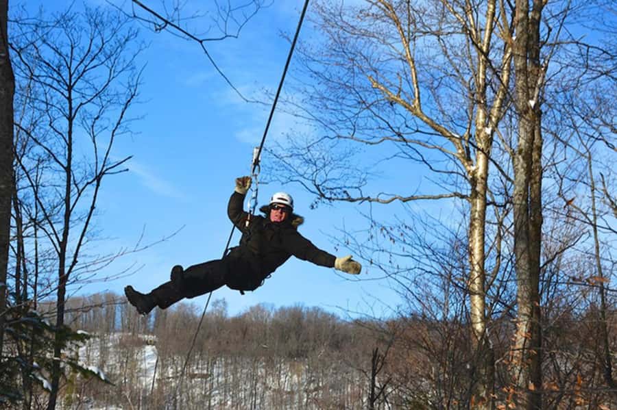 Mont-Catherine: Ziplines & Hike - The 2,132-foot second zipline
