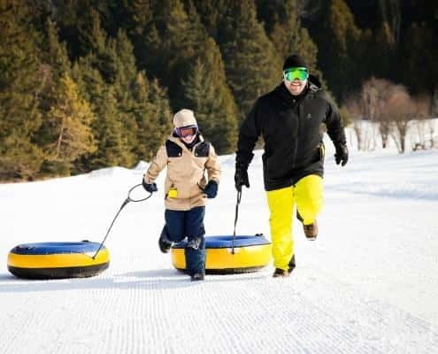 Mont-Tremblant: Snow Tubing with a Mechanical Lift - The quick ride from Tremblant Resort to Ax Hotel