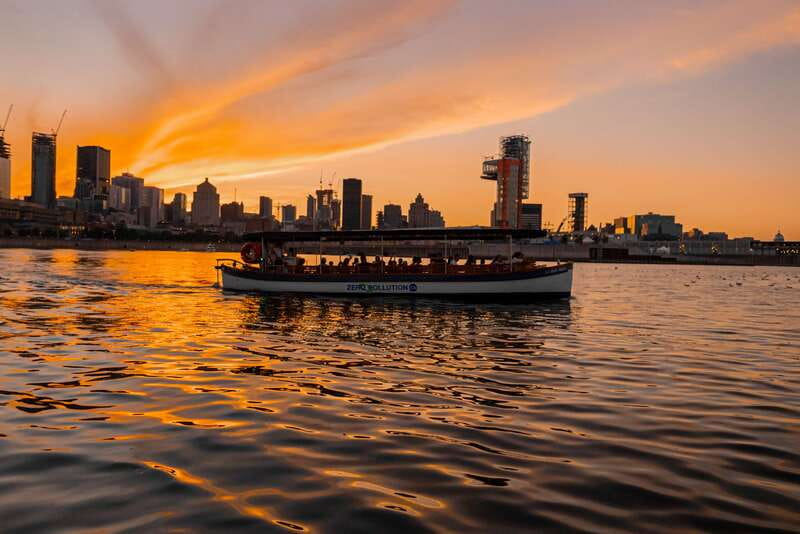 Montreal: Electric Boat Cruise with Onboard Drinks - West toward the Grand Quay and Lachine Canal