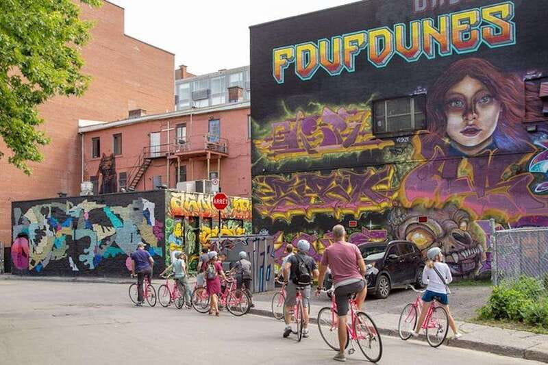 Montreal: Non Touristy Pink Bike Tour - Parks, street art, and the small details