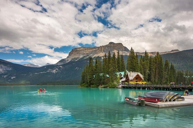 Moraine Lake, Louise, Emerald Lake, Johnston Canyon, Banff Town - Banff Avenue and one hour in town