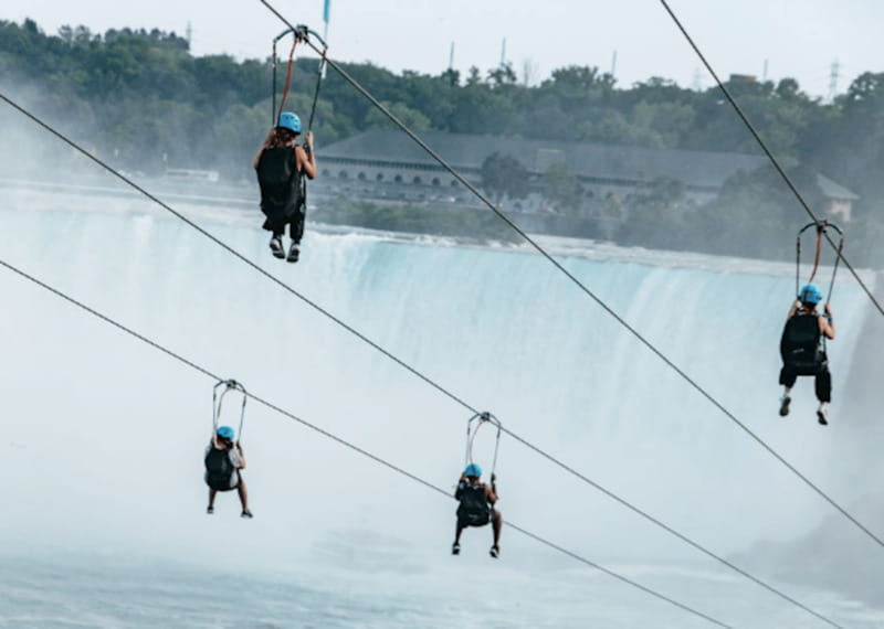 Niagara Falls, Canada: Early Bird Zip Line to The Falls - The 670-meter ride toward the falls