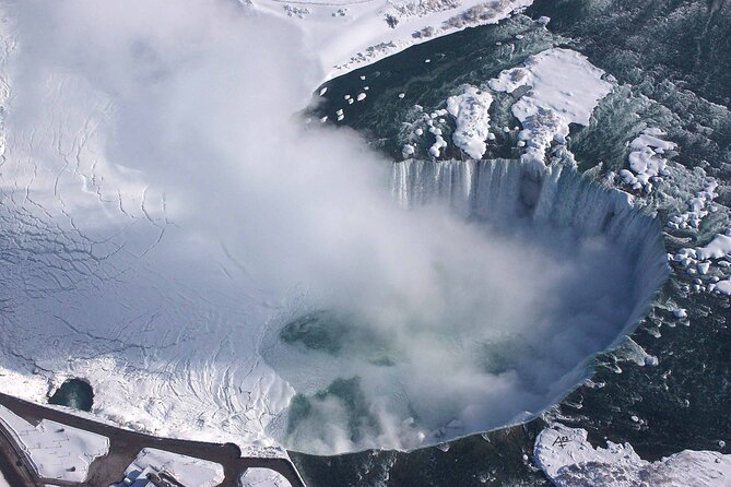 Niagara Falls Canada Helicopter Tour - Following the curve of the Canadian Horseshoe Falls