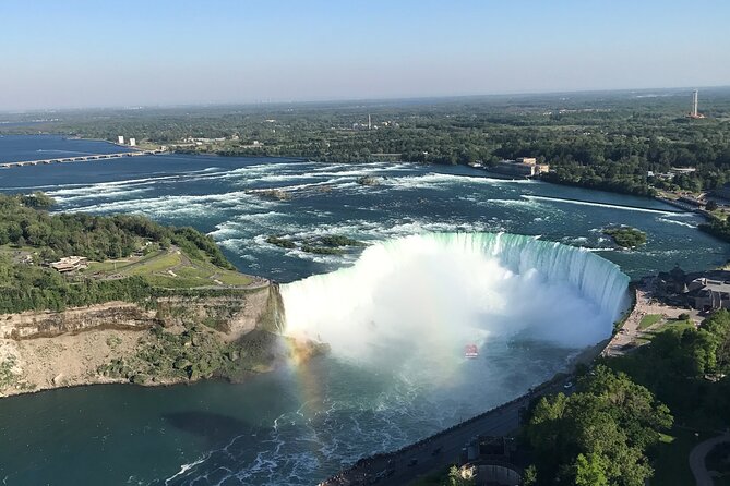 Niagara Falls Small Group Tour w/ Tower, Journey & Boat Cruise - Skylon Tower: Niagara from 775 feet up
