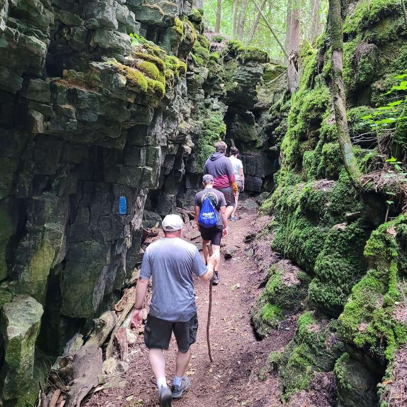 Private Nottawasaga Bluffs Caves Hike - Creemore/Collingwood - The keyhole is your gateway to Nottawasaga Bluffs