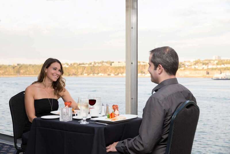 Québec City: 3 or 5-Course Dinner Cruise with DJ & Dancing - What dinner is like onboard