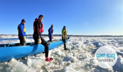 Ice Canoeing with Hot Chocolate & Sauna