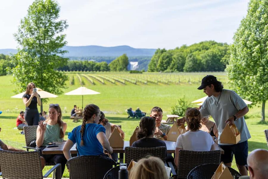 Quebec City: Ile d'Orléans Guided E-Bike Tour with Tastings - Wine at a family-run vineyard