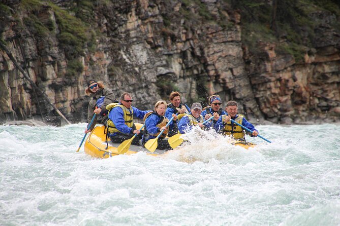 Rafting Athabasca Falls Run in Jasper - Starting beneath Athabasca Falls