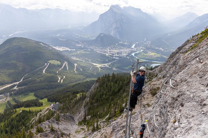 Small Group Banff Skyline Via Ferrata 5-hour Tour - Reaching the ridge and looking across Banff