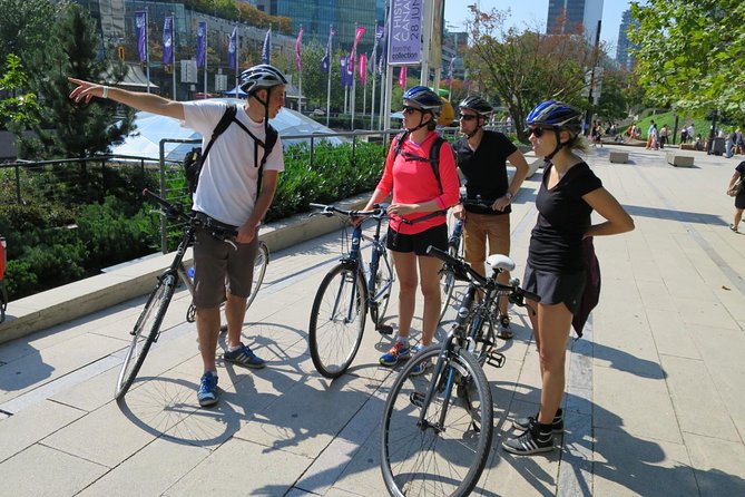 Stanley Park & Downtown - Vancouver Bike Tours - Harbor views at the Convention Centre