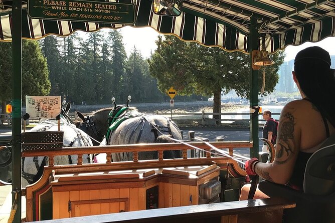 Stanley Park Horse Drawn Tour in Vancouver - North Vancouver and the Lions Gate Bridge views