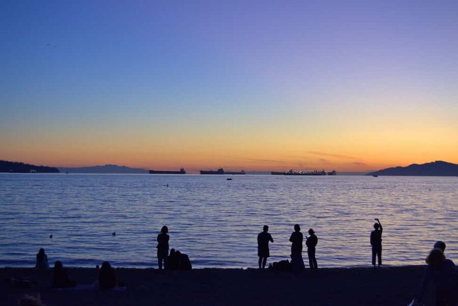 Sunset Bus Tour: Stanley Park & English Bay Photostops - English Bay at sunset, with time to slow down